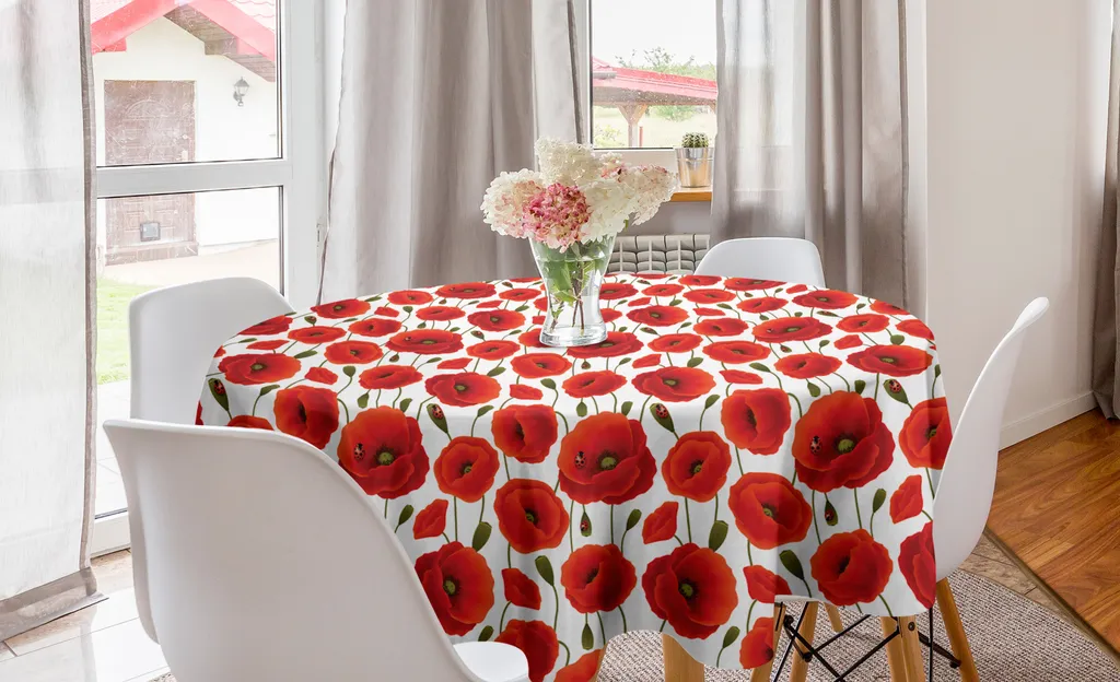 Tovaglia Circolare ABAKUHAUS Floral Spring 150cm - Decoro Cucina