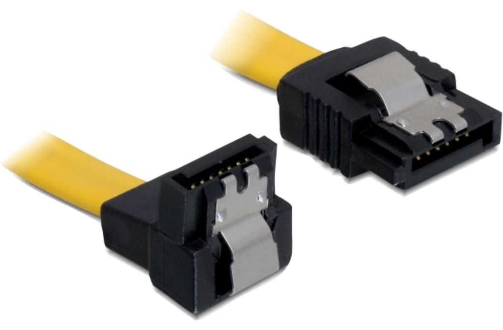 Delock Cable SATA - SATA-Kabel - Serial ATA 150/300/600 - SATA (W) zu SATA (W) - 50 cm - nach unten gewinkelter Stecker, eingerastet, gerader Steck...