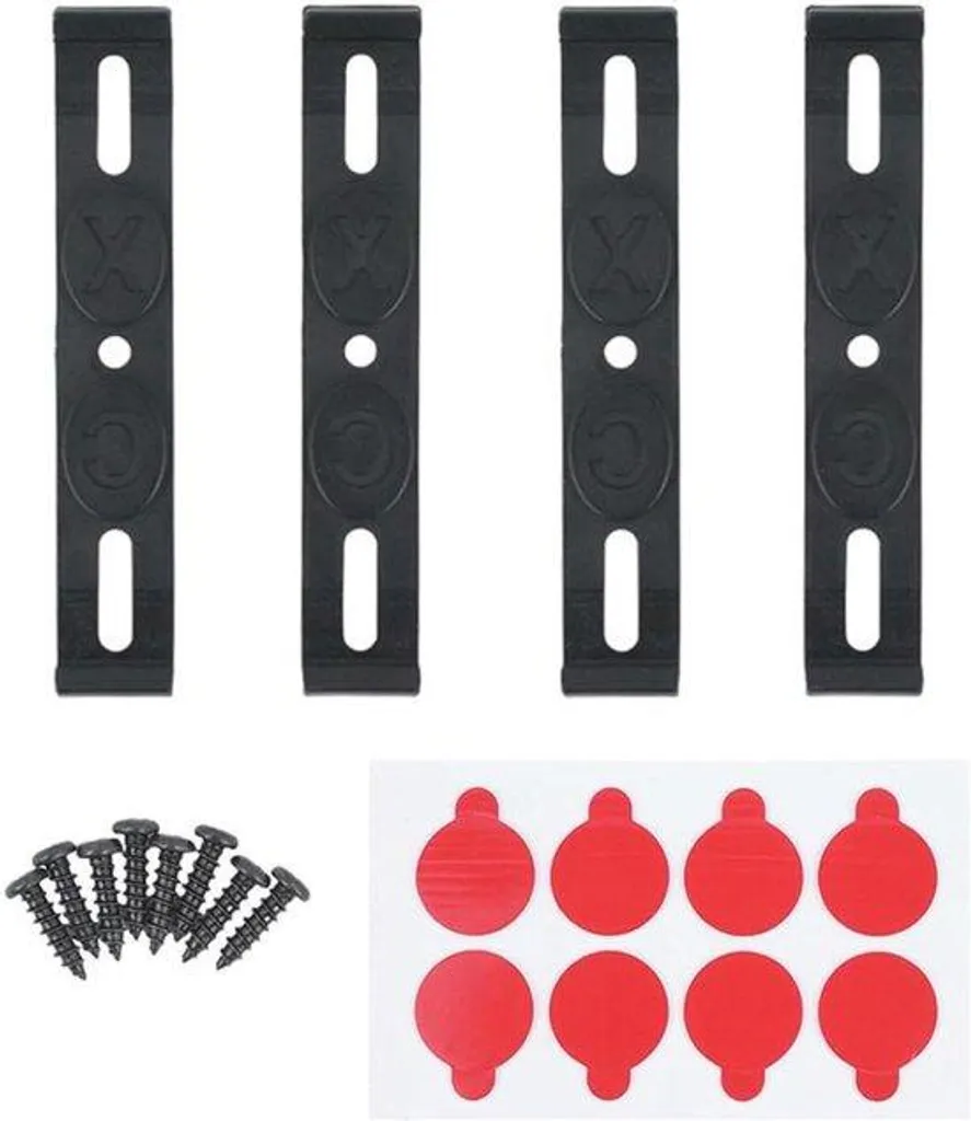 Lot de 4 supports de plaque d'immatriculation universels sans cadre noir