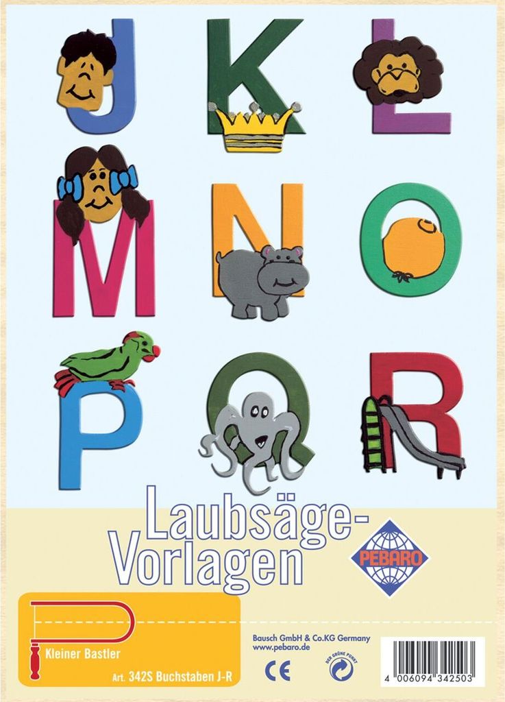PEBARO Laubsägevorlage Buchstaben J-R