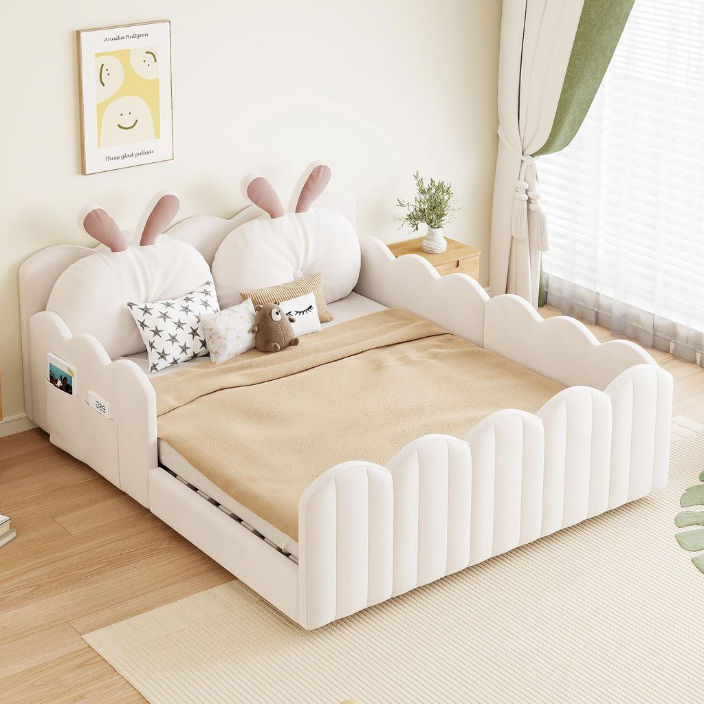Flieks Lit d'enfant Lit rembourré 140x200cm avec coussins, Image du produit 