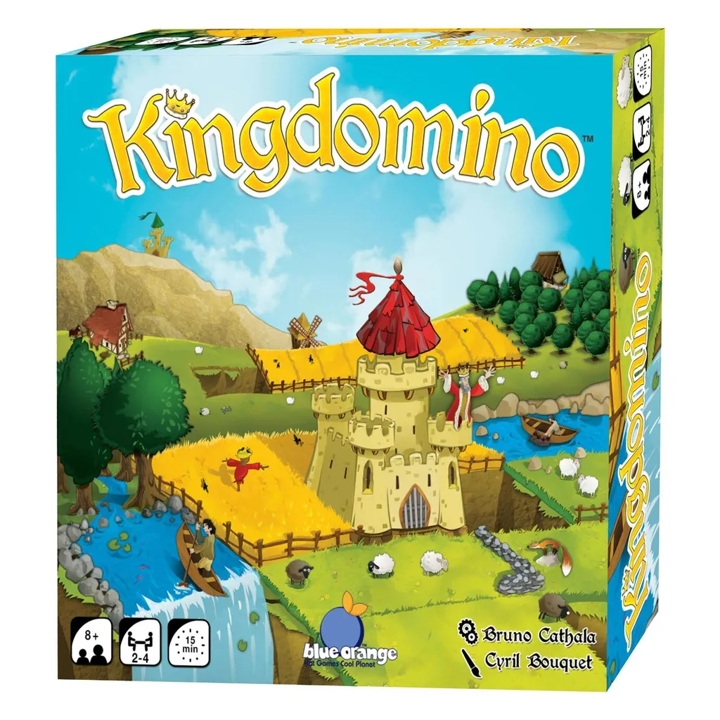 Kingdomino Jeu de Société familial : 48 tuiles illustrées et 4 châteaux