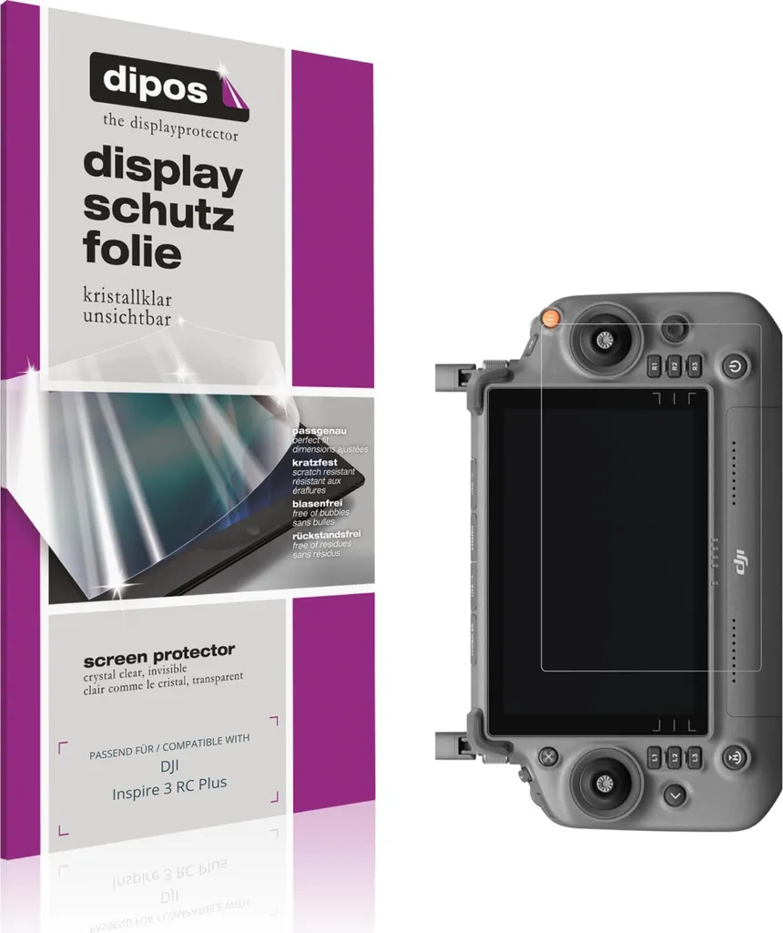 2x Pellicola Protettiva per DJI Inspire 3 RC Plus Protezione Schermo Claro Display dipos