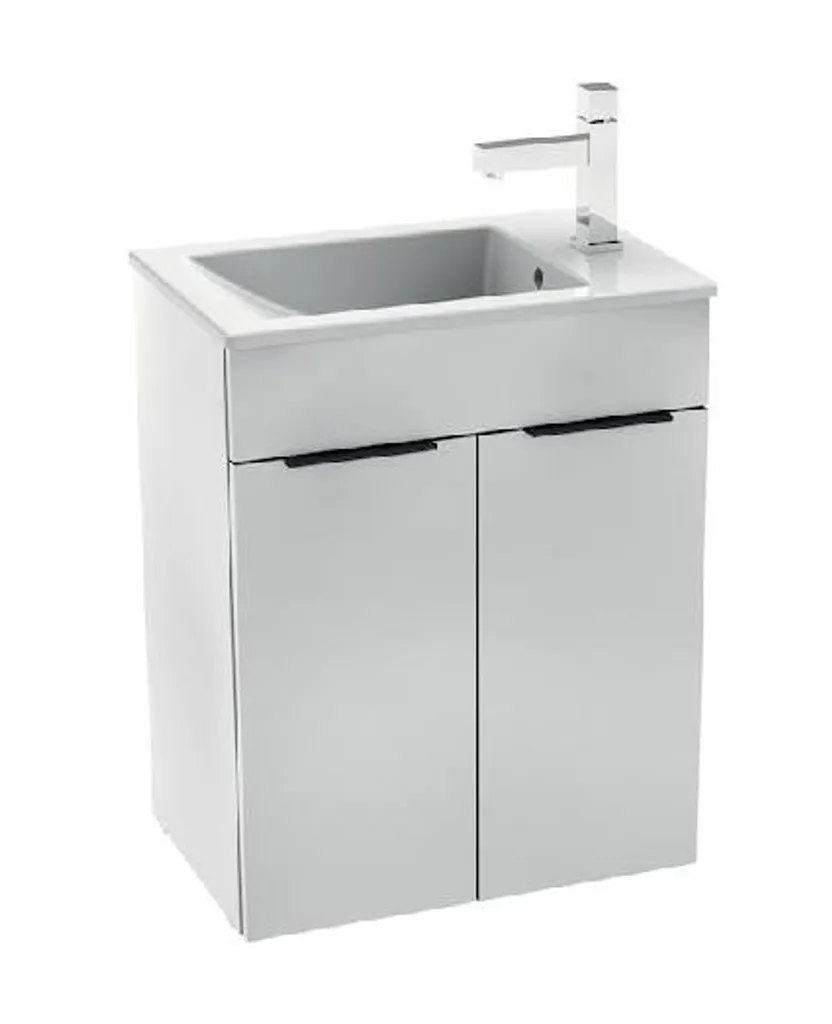 Armoire de Toilette Jika CUBE avec Vasque Intégrée Blanc 50 cm