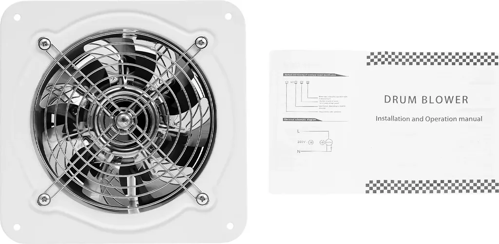 Ventilatore, alta velocità, design per montaggio a parete, BIANCO, UE