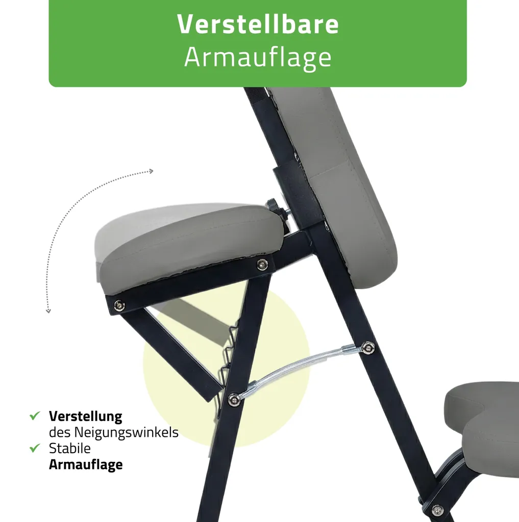 Fauteuil de massage HABYS Flexo gris pliable pour kinésithérapie mobile - 4