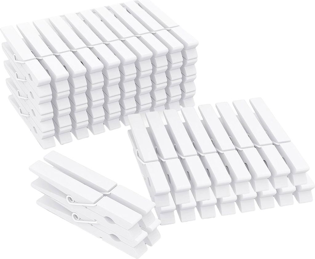 50 Stück Holz-Wäscheklammern, Foto-Clips, starker Griff, kompakte Größe, tragbar, strapazierfähig, für Kunsthandwerk, Bilder, bunte Wäschekl...