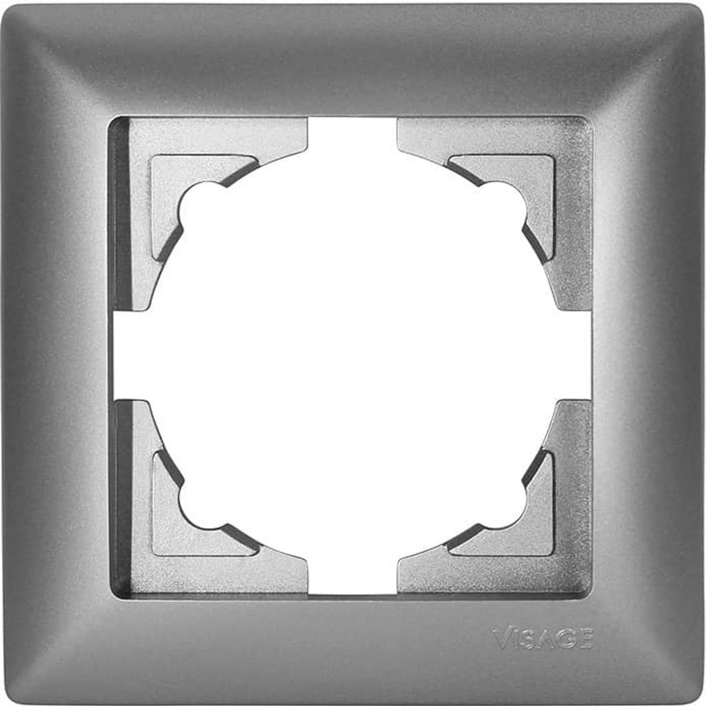 Gunsan Visage 1-fach Rahmen für 1 Steckdose Schalter Dimmer Silber