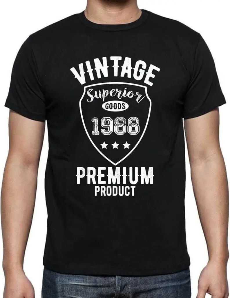 Herren Grafik T-Shirt Vintage Superior Goods Premium Product 1988 Geschenk 36. Geburtstag Jahrestag 36 Jahre Jubiläum 36 Jährige Mann Jahrgang 1988