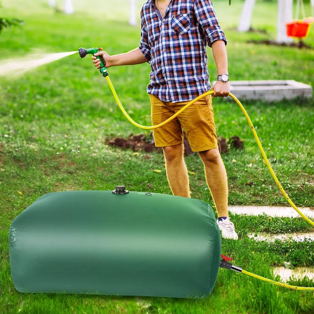 Réservoir d'eau de jardin 500 L pour arrosage autonome et écocitoyenneté