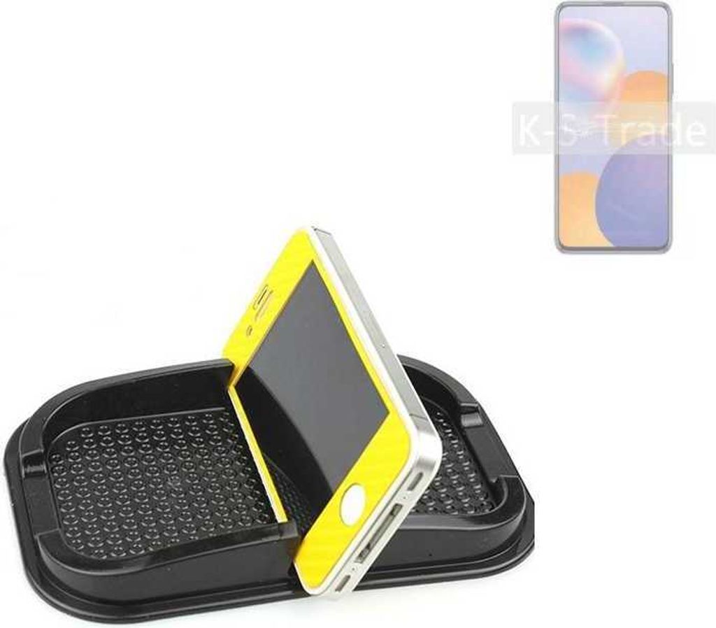 K-S-Trade Auto Anti Rutsch Matte Smartphone-Halter kompatibel mit Huawei nova Y9a Haft Pad Armaturenbrett Handy-Halterung Silikon