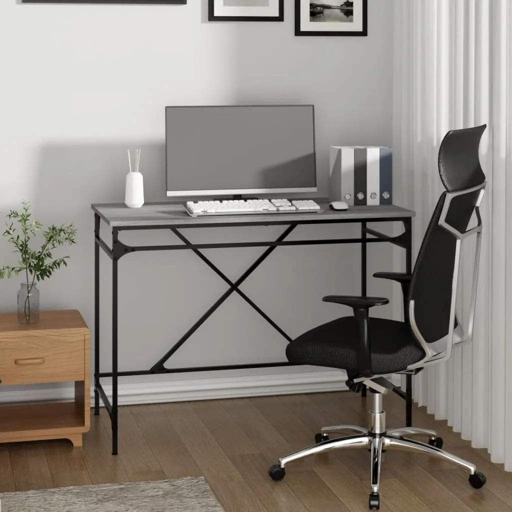 Scrivania Living Store Grigio Sonoma: Stile Industrial 100x50
