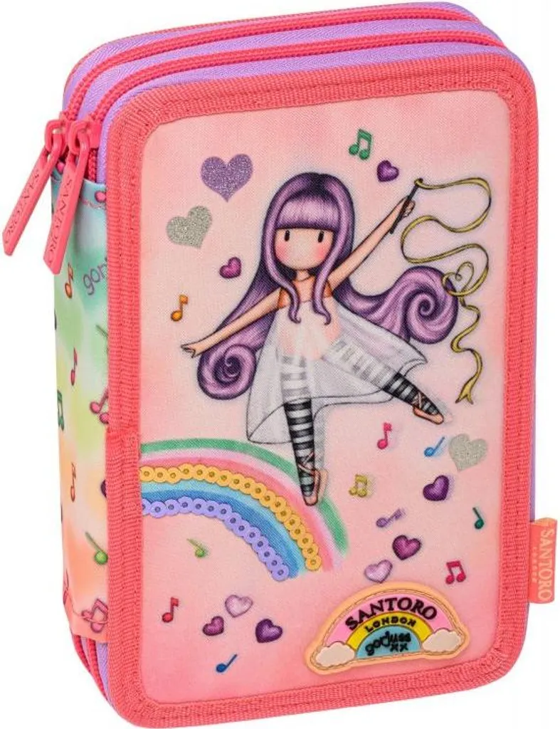 Offerta Astuccio Santoro Gorjuss Little Dancer 3 Zip con Contenuto