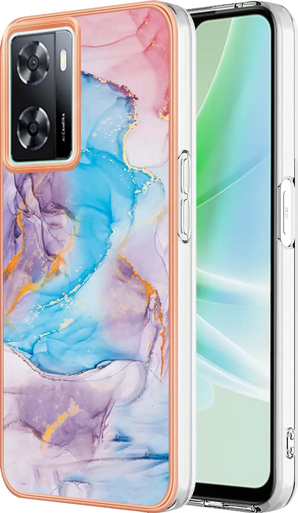 Custodia per OnePlus Nord N300, custodia in silicone TPU antiurto a fantasia, blu