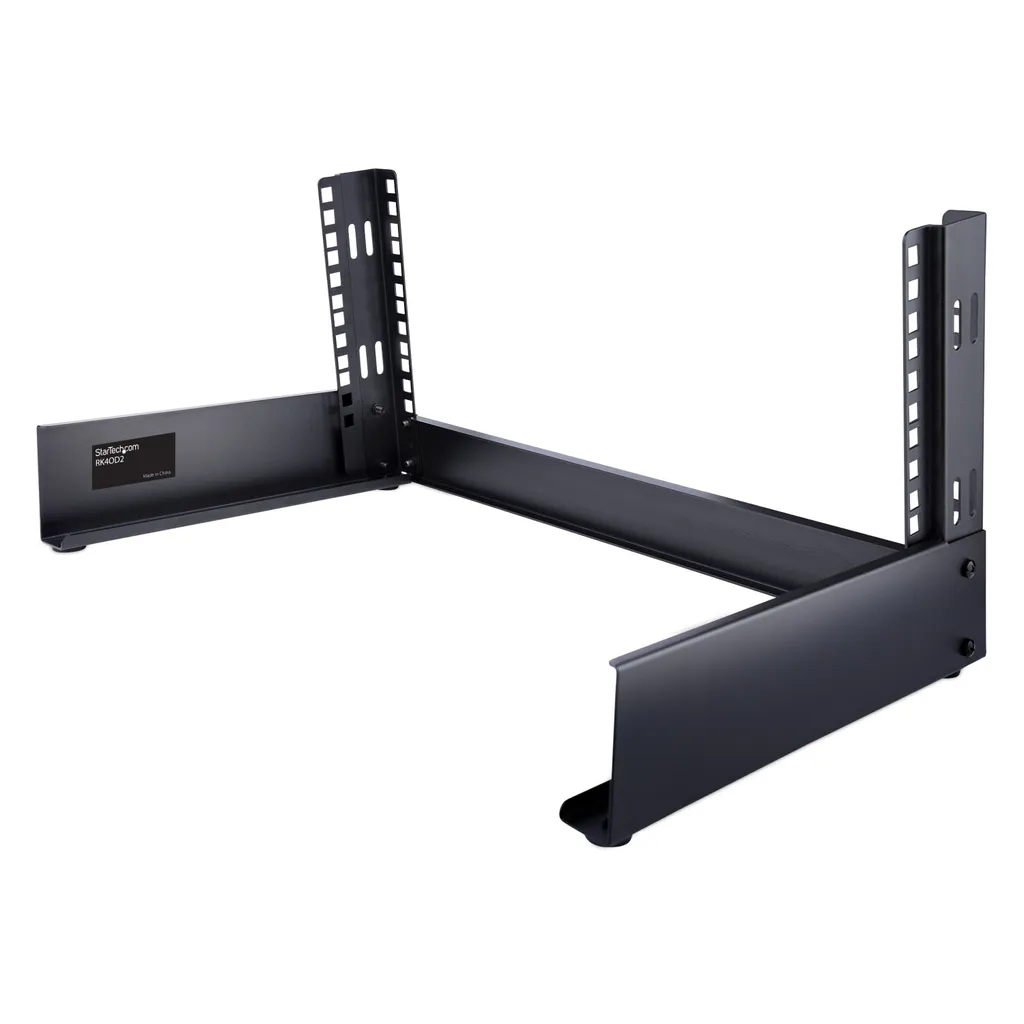 StarTech.com RK4OD Rack de Bureau 4U - Châssis Open Frame 2 Postes Noir