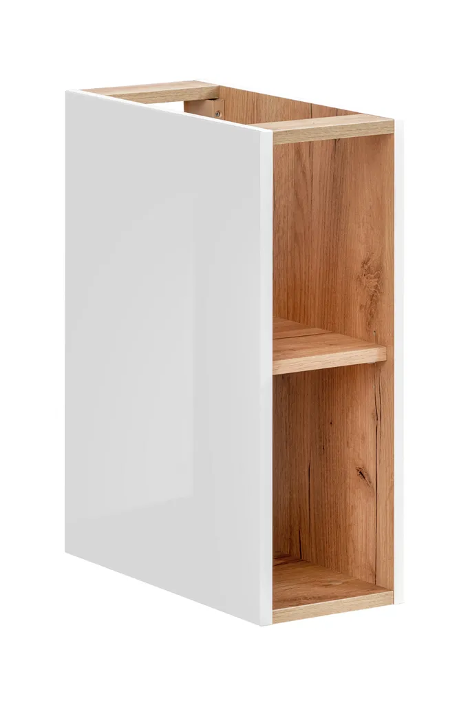 Aménager une petite salle de bain avec le meuble sous plan 20 cm Blanc