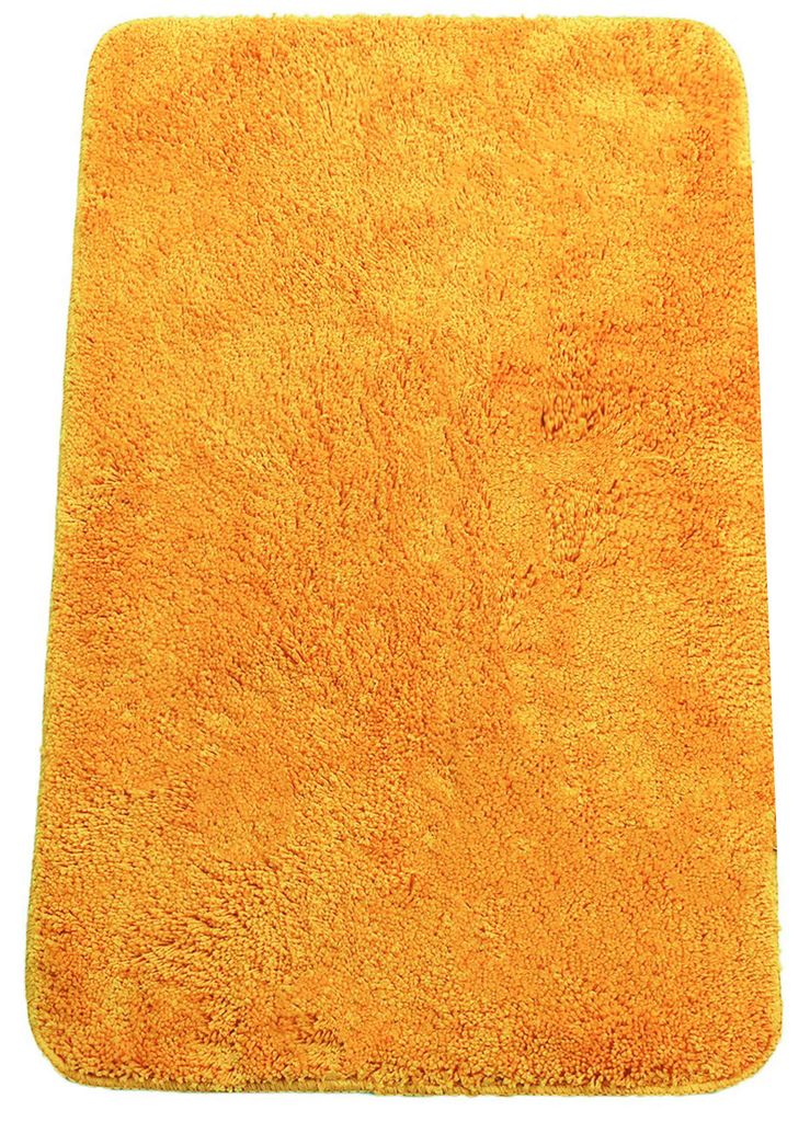 Badematte 60x90 cm Rechteckige Chenille-Badematte Rutschfest Saugfähig Maschinenwaschbar - Orange