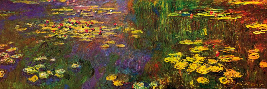 Claude Monet Kunstdruck Bild - Nymphéas, Seerosen (30 x 91 cm)