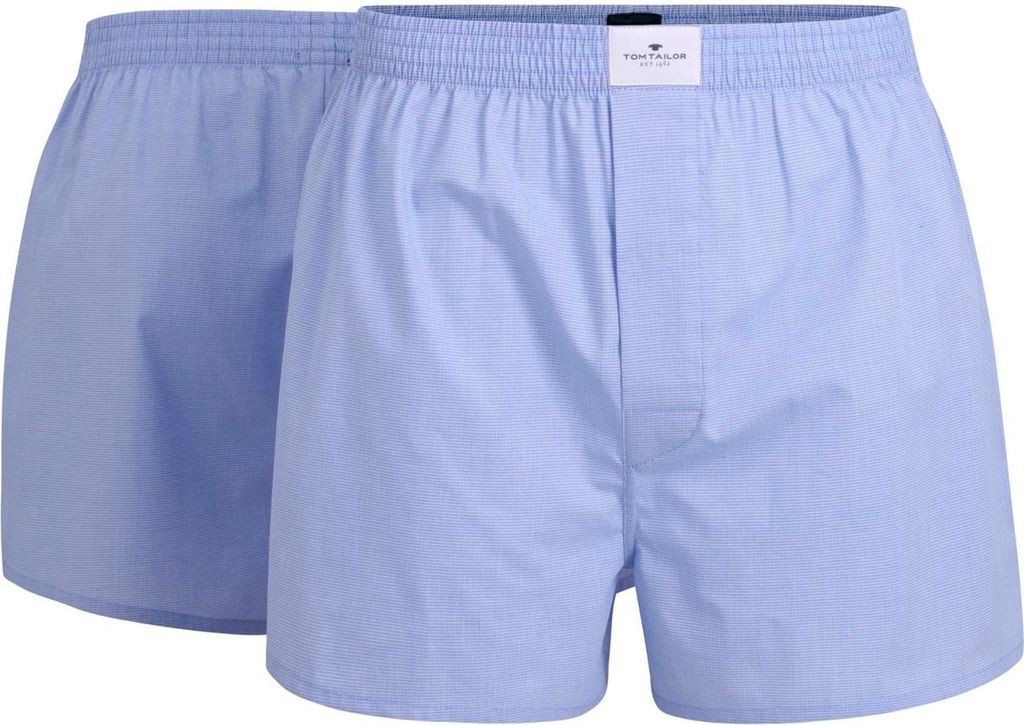 TOM TAILOR Herren Boxershort blau kariert 2er Pack Größe: M Produktbild 