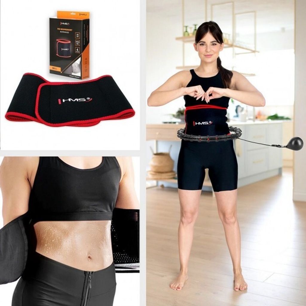Masážní hula hoop HMS HHW02 se závažím černá Obrázok produktu 16