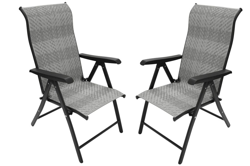 DEGAMO Klappsessel ANTIBES Hochlehner Metall + Polyrattan Produktbild 