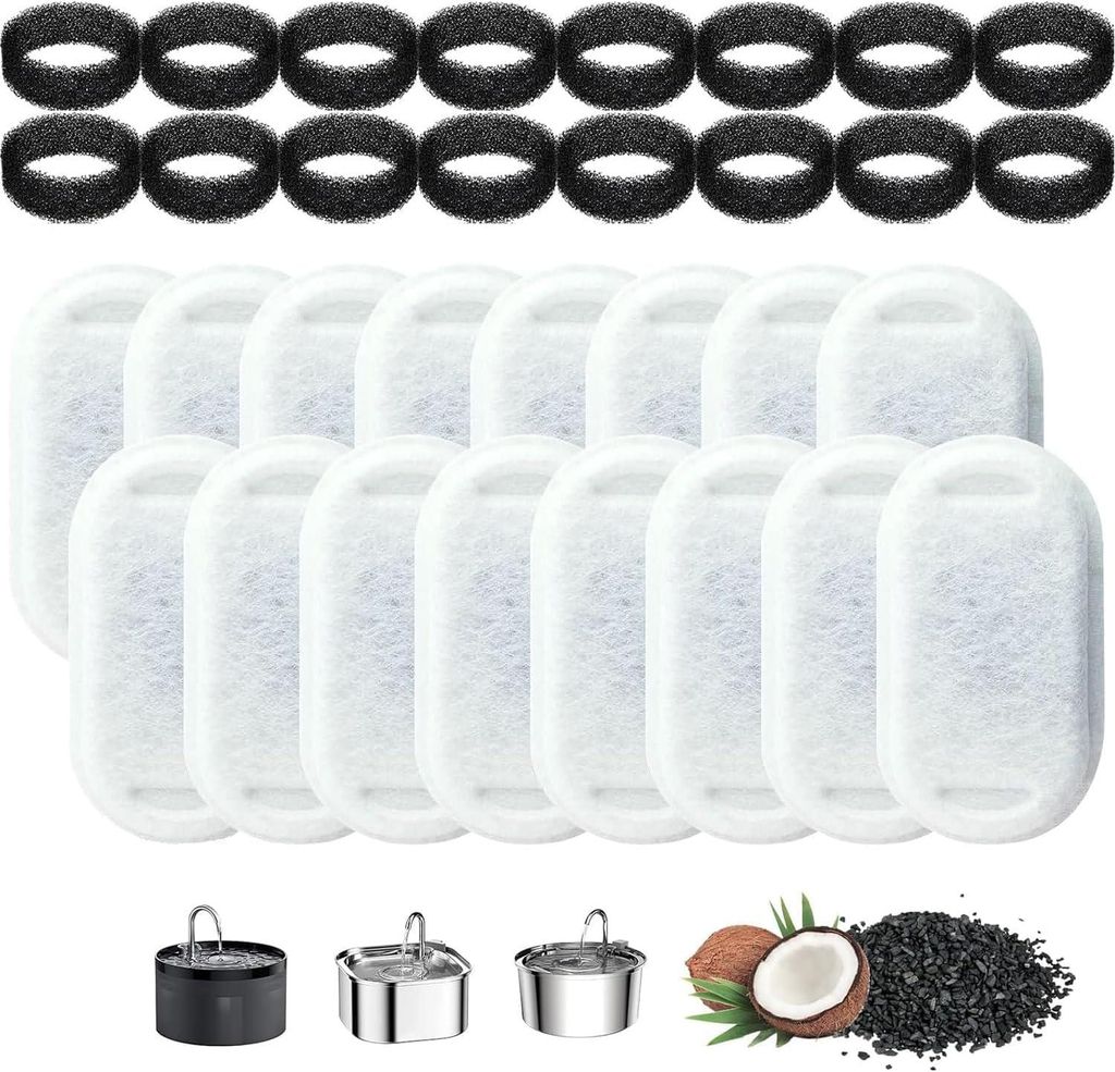 32 Stück Katzenbrunnen Filter, Ersatzfilter für Produktbild 