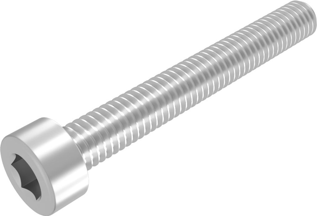SECCARO Zylinderschraube M8 x 60 mm, Edelstahl V2A VA A2, DIN 912 / ISO 4762, Innensechskant, Vollgewinde, 20 Stück