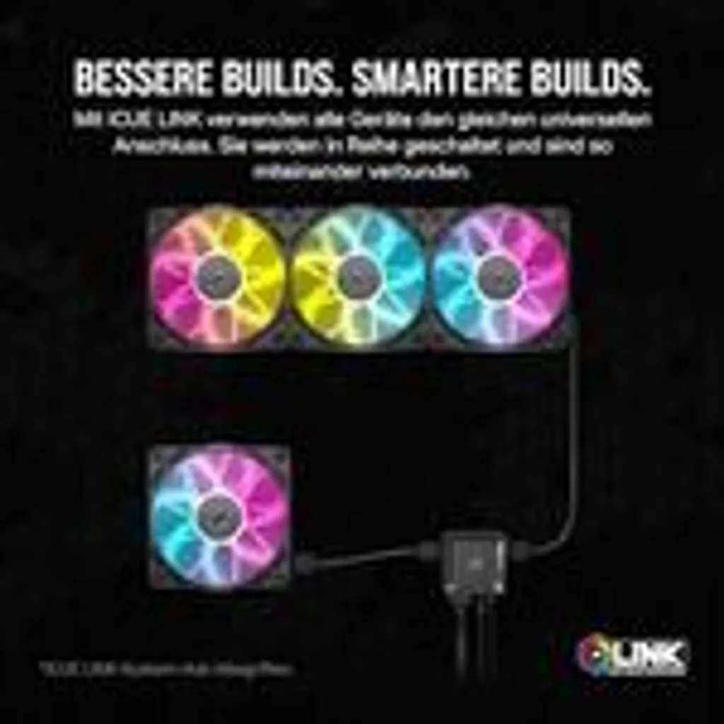 Corsair CO-9051020-WW CORSAIR Lüfter 140*140*25 RX140 RGB iCUE Link Dual Kit - 8