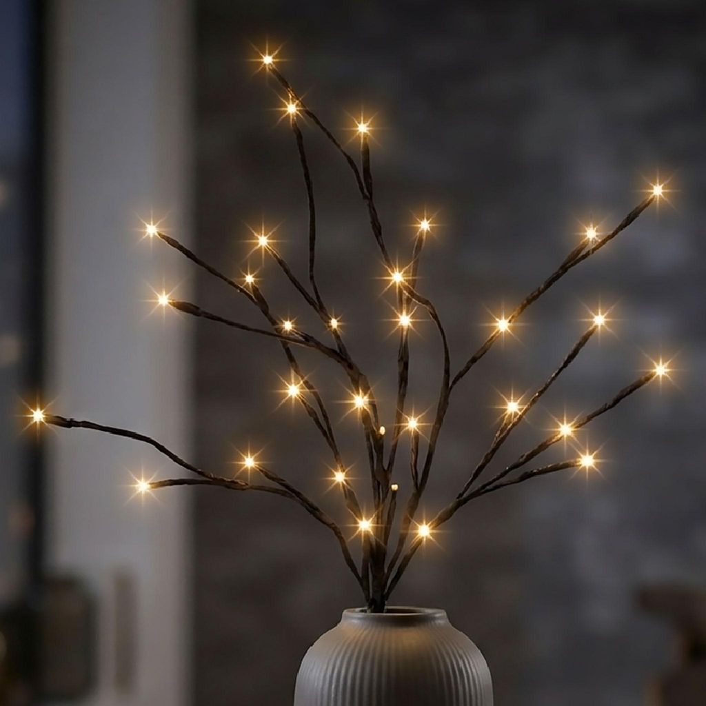 LED Lichterzweig 70 cm batteriebetrieben für Außen und Produktbild 