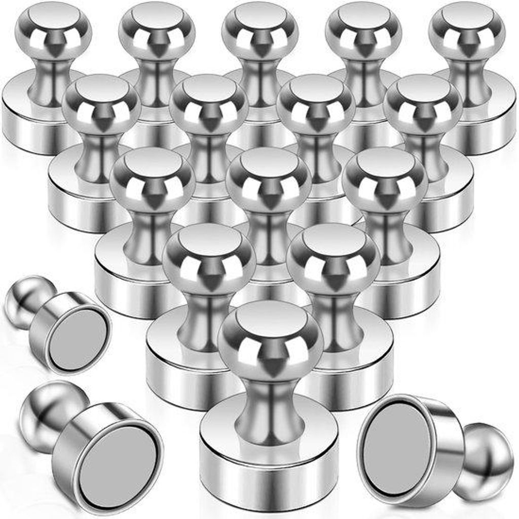 Mini-Magneten aus Neodymium, 18 Stück, kleine Magnetstärke, für Kühlschrank, Magnetbrett, Kegelmagneten, Pegboard, Pinnwand, kleine Magneten f...