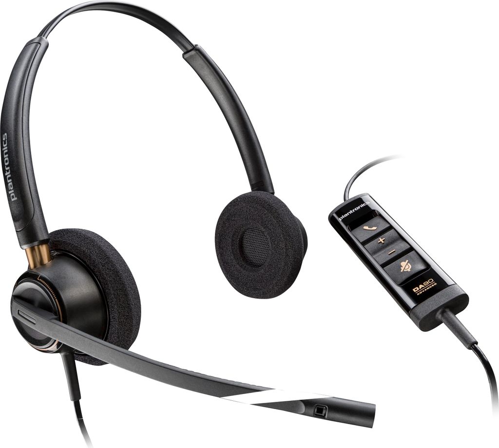 HP Poly EncorePro 525 USB-C Stereo-Headset On-Ear Schwarz Produktbild 
