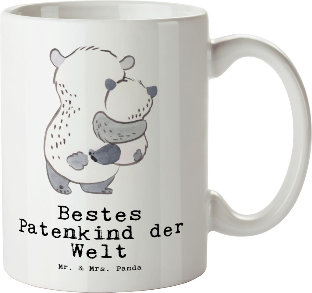 Mr. & Mrs. Panda weisse tasse Panda Bestes Patenkind der Welt - Weiß - Geschenk, Große, Pate, Geschenkidee, Taufe, Jumbo, Riesenkaffeetasse, Henk...