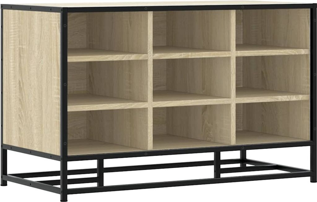 Schuhbank Sonoma-Eiche 84x40x53,5 cm Holzwerkstoff und Metall