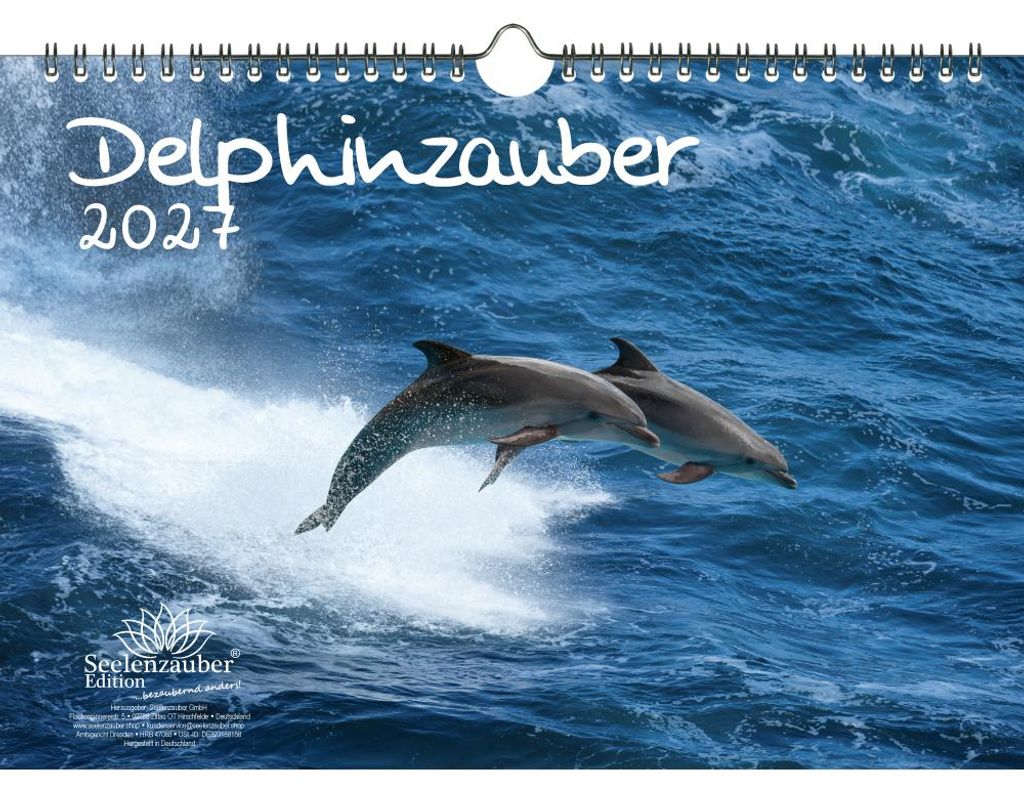 Delphinzauber DIN A4 Kalender für 2027 Delfin Delphin - Seelenzauber