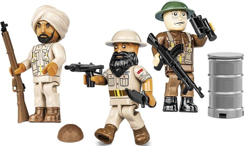 Konstruktionsspielzeug Bausteine kleine Armee Soldaten in Uniformen aus dem Zweiten Weltkrieg