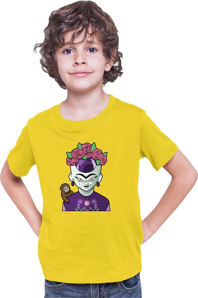 Kinder T-Shirt Dragon Anime Manga Ball Z Frieza 03, 3-4 Jahr - 104 / Gelb
