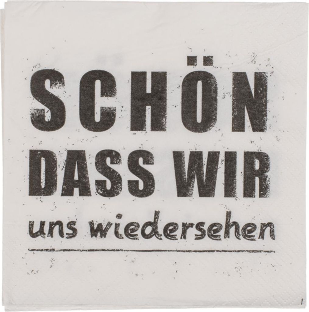 Papier-Servietten, Schön, dass wir uns