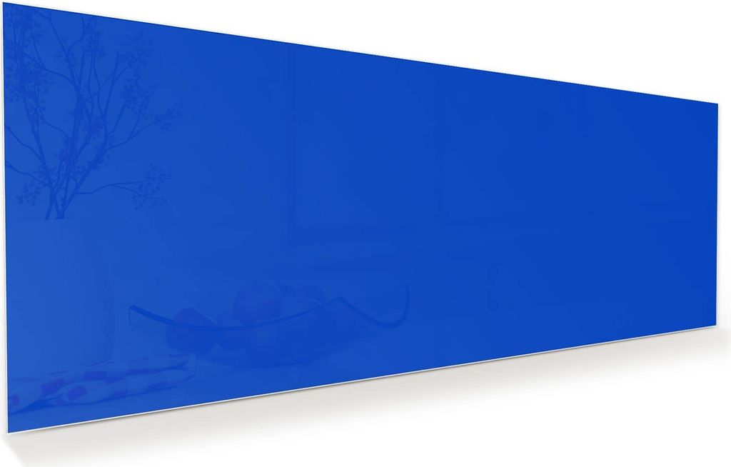 Glasbild 150x60cm in XXL für Wohnzimmer, Schlafzimmer Motiv Königsblauer Hintergrund III