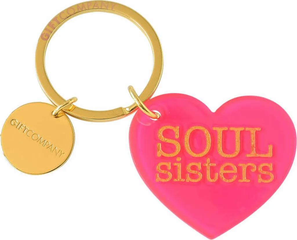 Portachiavi Rosa Soul Sister Gift Company Acrilico Key Club 7.8cm