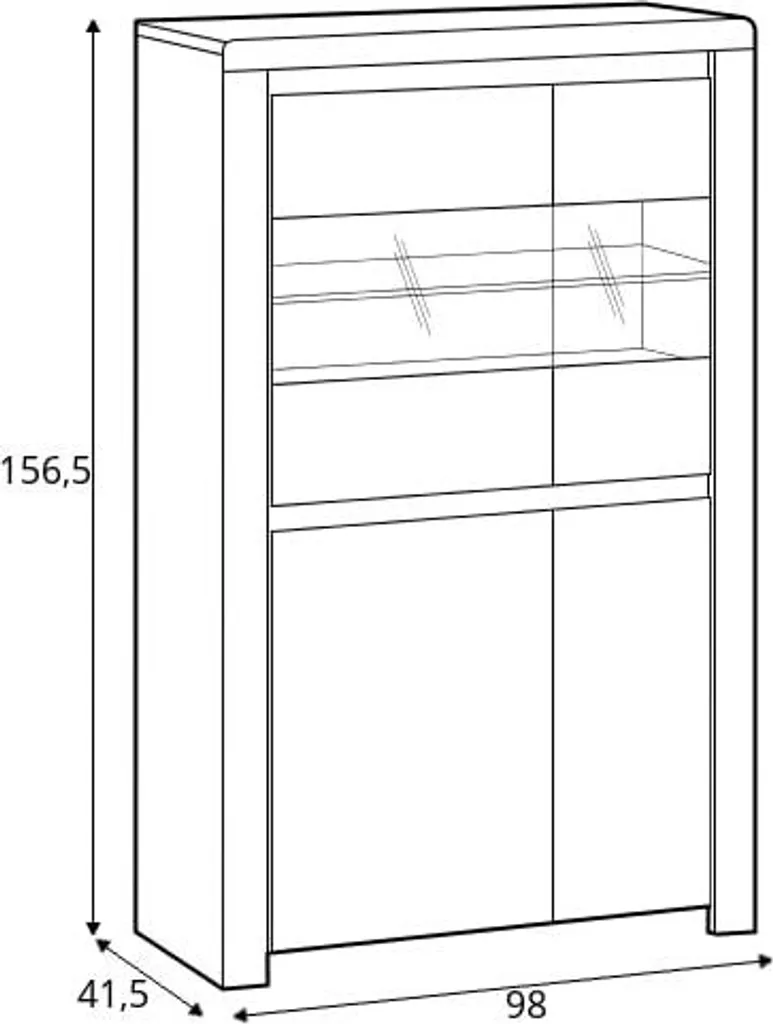Armoire basse Lingo avec tablettes réglables et fermeture à clé sécurisée - 3