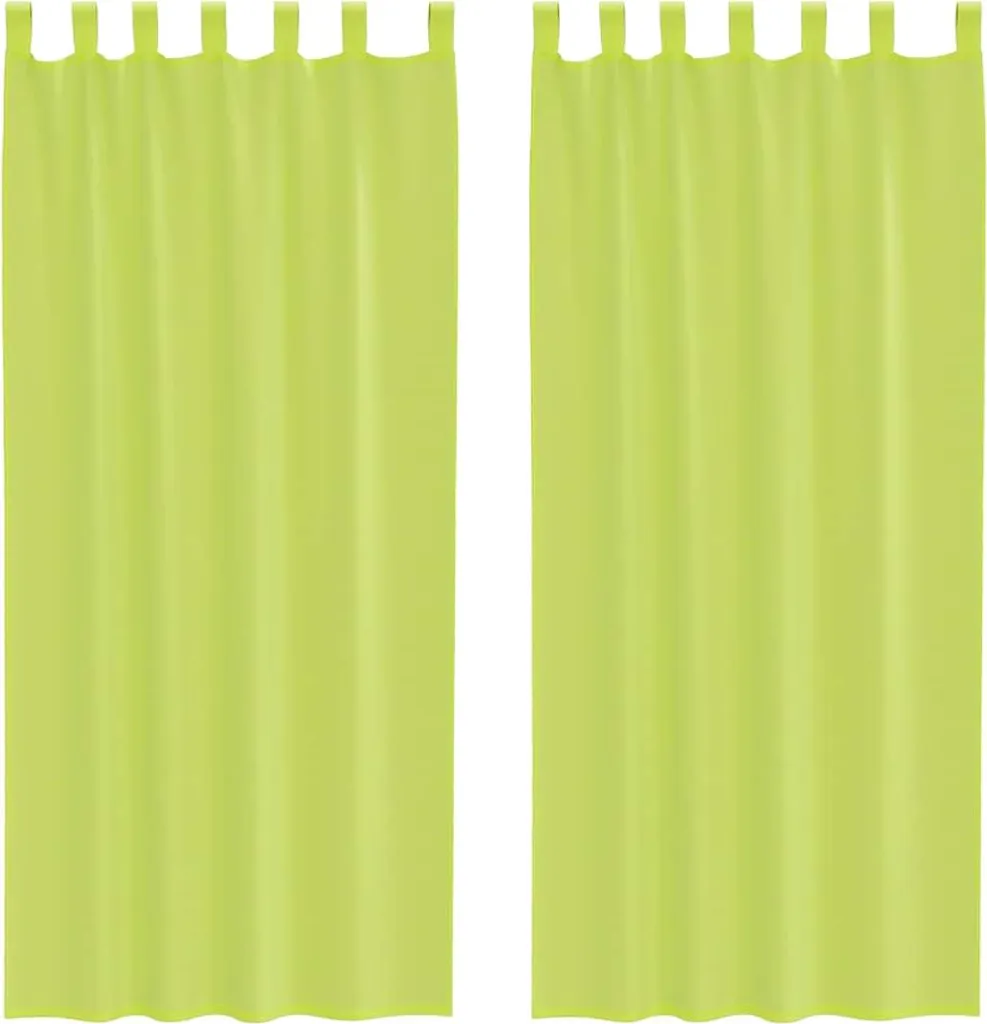 Rideaux en voile vert pomme 2 pcs pour cacher le vis-à-vis avec style