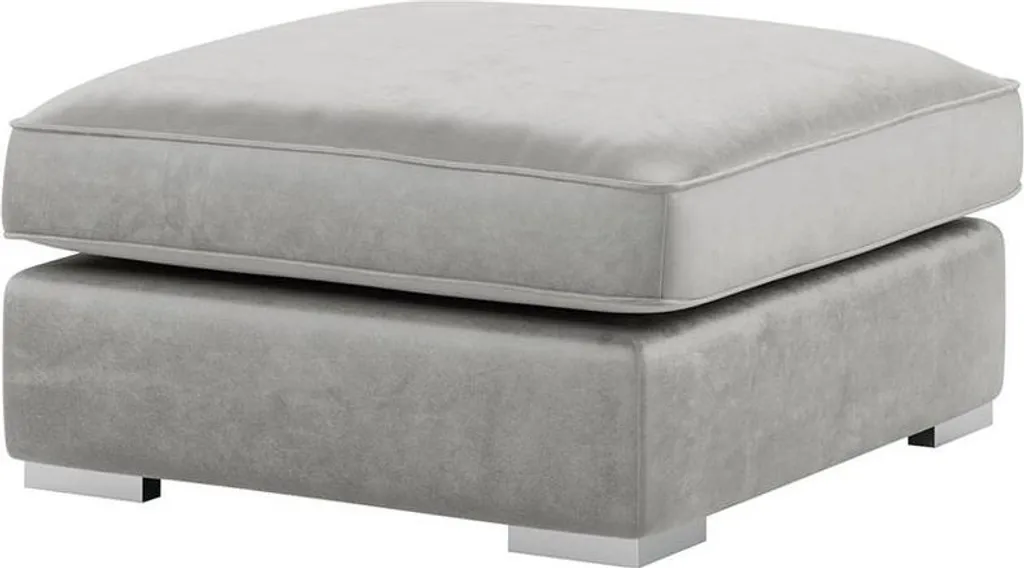 Pouf en Velours Soyeux Majestic-Velluto 15 avec Assise Ergonomique