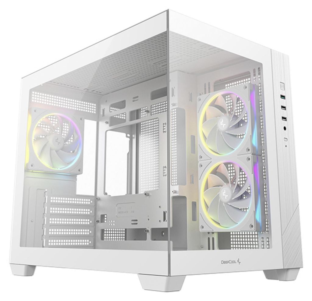 DeepCool CG330 3F WH, tour, PC, blanc, ITX, micro ATX, Image du produit 