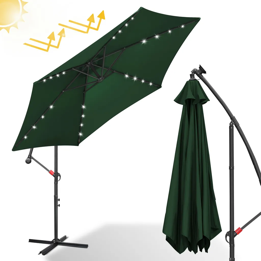 Specifiche Ombrellone TolleTour 350cm a Braccio con LED Solari Verde