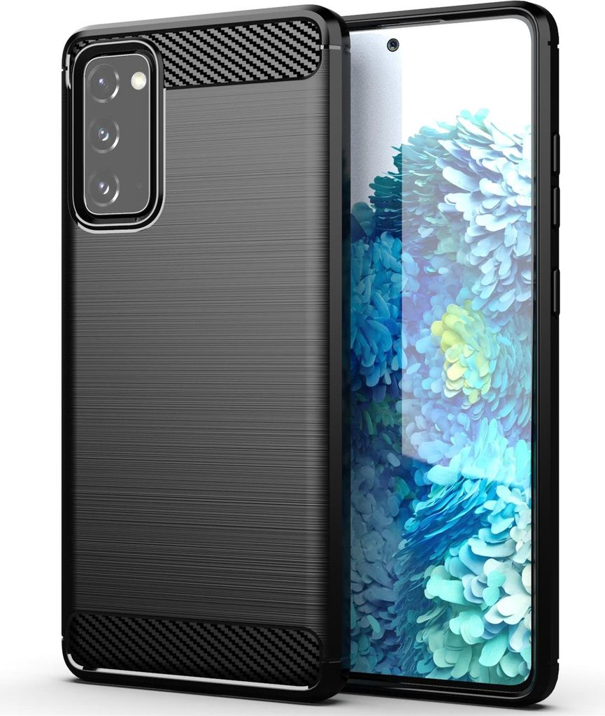 Hülle für Samsung Galaxy S20 FE Handyhülle Silikon Case Cover Schutzhülle Carbonfarben