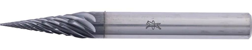 PFERD TOOLS Hartmetall Hochleistungsfrässtift ALLROUND Spitzkegel SKM Ø 06x18mm Schaft-Ø 6mm HICOAT beschichtet für Stahl