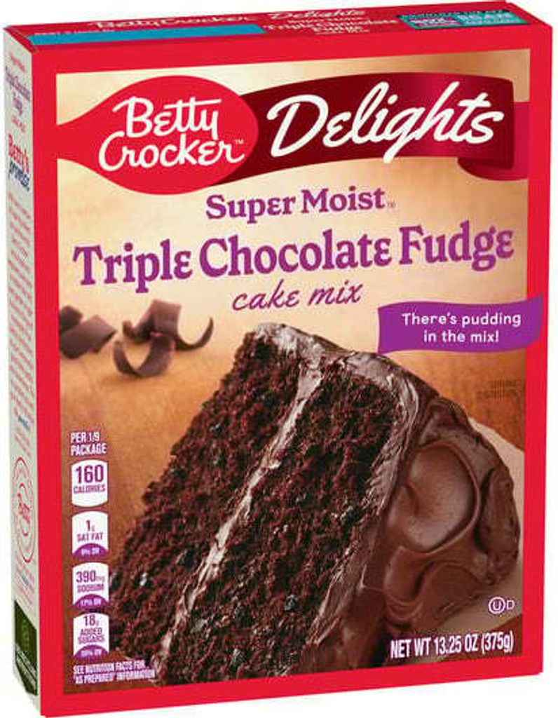 Betty Crocker Super Moist Triple Chocolate Fudge cake mix 375g