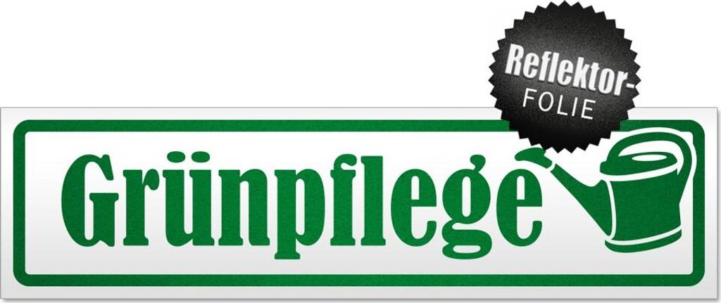 Grünpflege mit Gießkannen Magnetschild Schild magnetisch