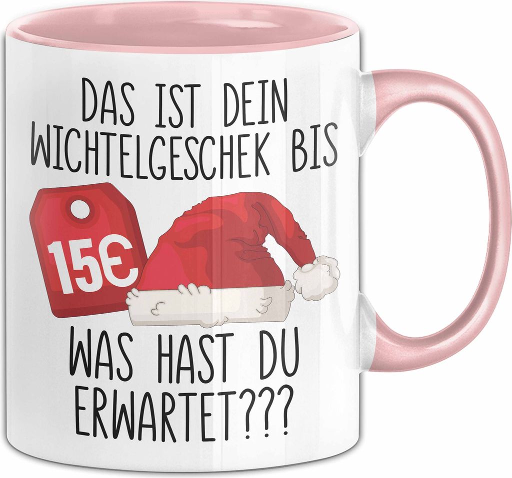 Wichtelgeschenk Tasse Geschenk bis 15€ Schrottwichtelgeschenk Schrottwichteln (Rosa)