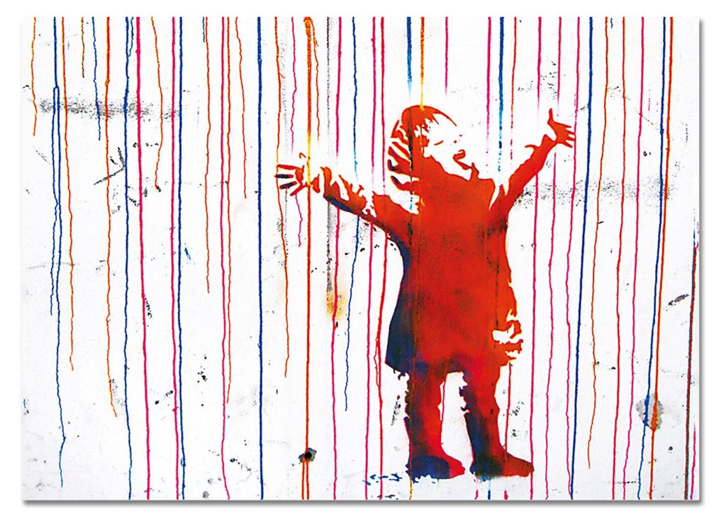 Giallobus - Kinderfarbe - Banksy - 100L x 70B cm - Bild - Acrylglas